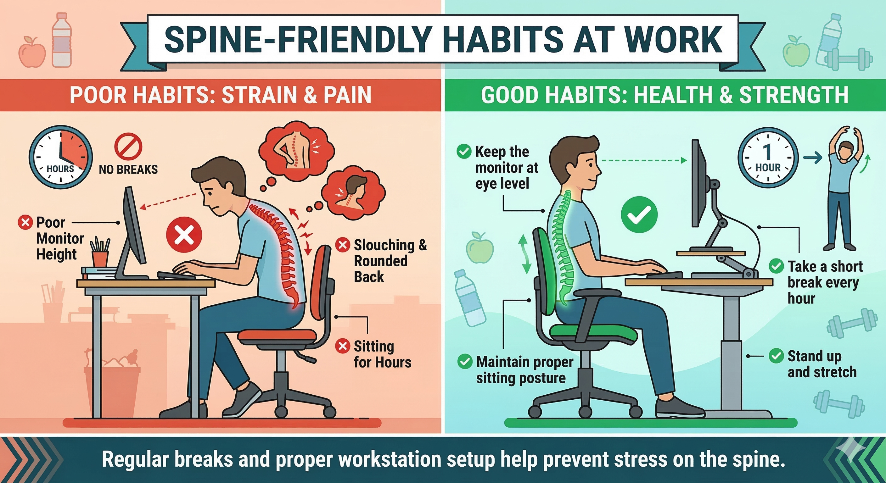 6. Incorporate Spine-Friendly Habits at Work